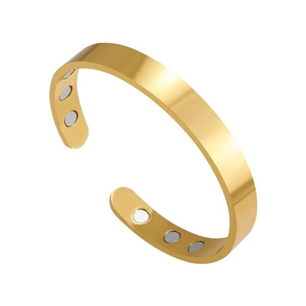 Nevenka Magnetic Therapy Bracelet Adjustable Jewelry Gifts for Women Men-Gold