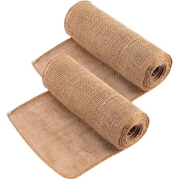 Solid Coloured Linen Wrap 2 Rolls Winter Tree Protection Burlap Garden Cover