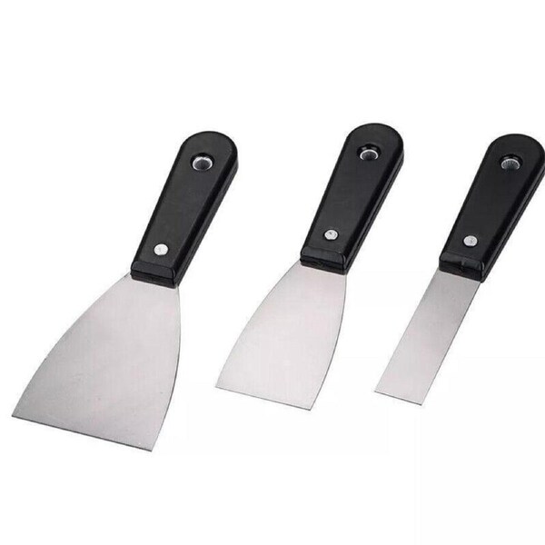 Paint Scraper Set 1 to 3 Inch Putty Knife and Spatula for Wall Repair and Wallpaper Removal