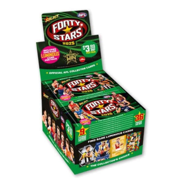 AFL Football 2025 Select Footy Stars Trading Cards Booster Box (Display of 36)