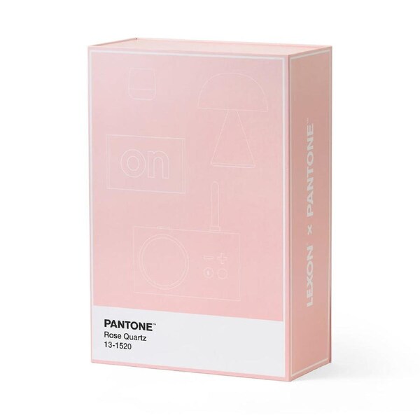 Lexon GIFT Set PANTONE - Includes Mino+ Mini Speaker, Flip Classic Clock, Mina M Lamp, Thykho 3 Speaker - Rose Pink
