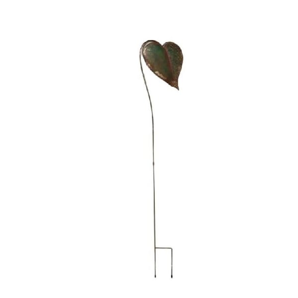 Willow & Silk Metal 112cm Stem with Heart Colourful Garden Stake