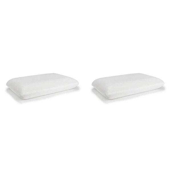 2PK Jason Breezeair Therapeutic 40x65cm Memory Foam Pillow Standard Cover White