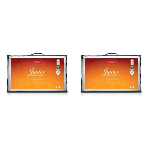 2PK Tontine 46x72cm Classic Comfort Junior Pillow Soft Cotton Low Profile Home