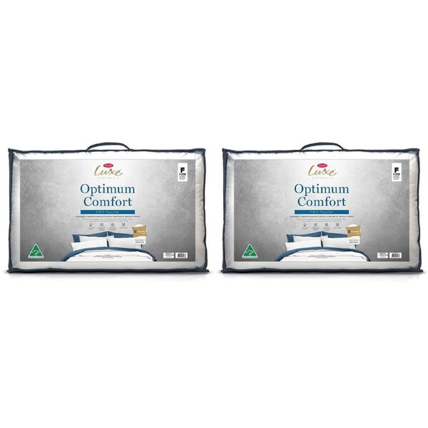 2PK Tontine Luxe Optimum Comfort Anti-Microbial Support Pillow Firm Profile