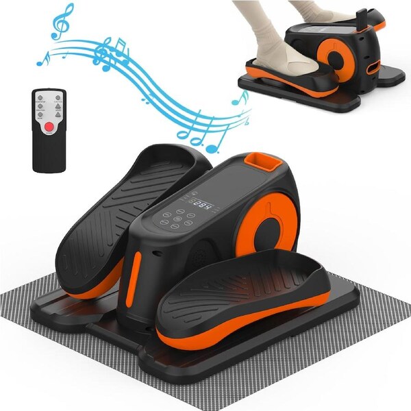 Advwin Under Desk Elliptical Machine, Portable Pedal Exerciser for Home Office with Non-Slip Pad & Display