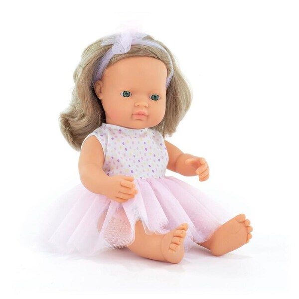 Miniland MF&M Baby Doll Blonde Girl 38cm Kids/Children Cuddle Play Toy 10m+