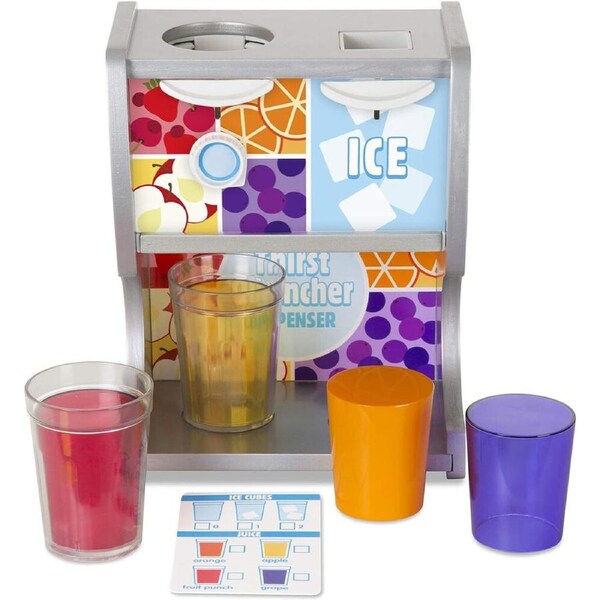 Melissa & Doug Thirst Quencher Dispenser Kids Pretend Kitchen Play Set 3y+