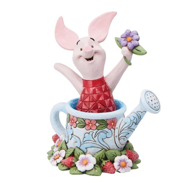 Disney Traditions Figurine 11cm Piglet In Watering Can, Whitehill 6014320