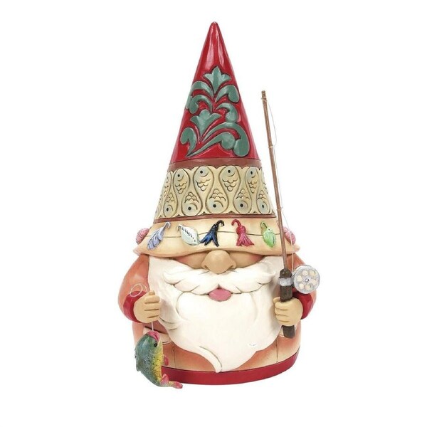 Heartwood Creek Figurine 17cm Fishing Gnome, Whitehill 6014402