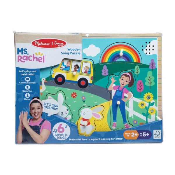 6pc Melissa & Doug Ms. Rachel Song Wooden Puzzle 26cm Kids/Children Toy 2y+