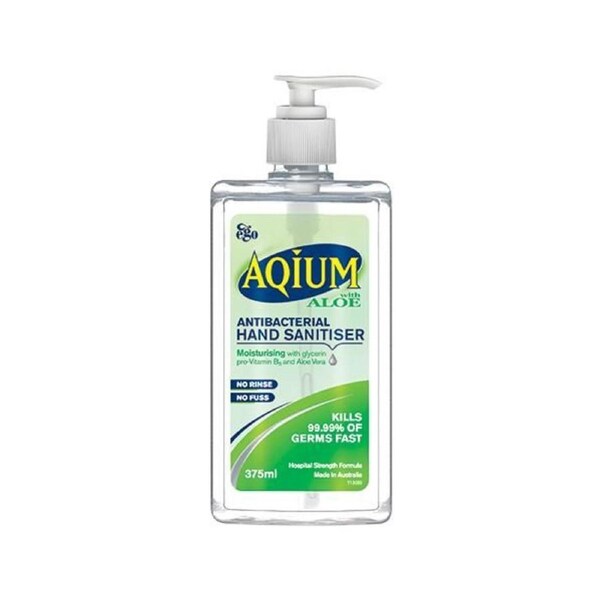 Ego Aqium Antibacterial Hand Sanitiser with Aloe 375ml