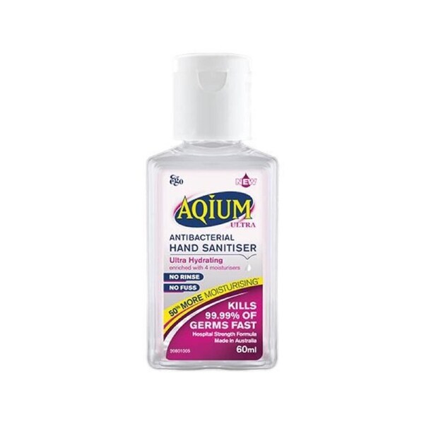 Ego Aqium Ultra Antibacterial Hand Sanitiser 60ml