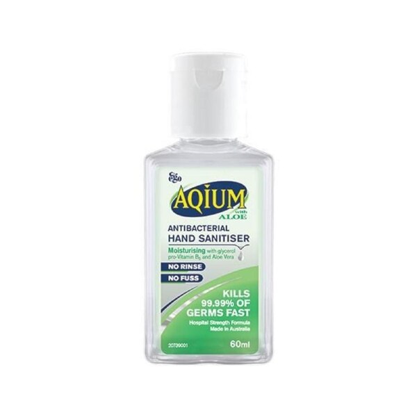 Ego Aqium Antibacterial Hand Sanitiser with Aloe 60ml