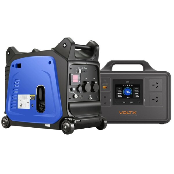 GENTRAX 3.5KW Inverter Generator + 1800W VoltX Power Station – Portable Backup Power Bundle