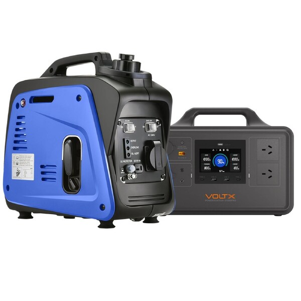 VoltX 1800W 1030Wh Power Station + GENTRAX 800W Inverter Generator