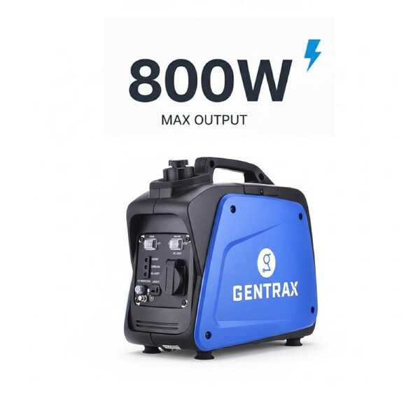 GENTRAX GT800 800W Inverter Generator – Compact, Quiet & Eco-Friendly, Perfect for 1-2 Person Camping Trips