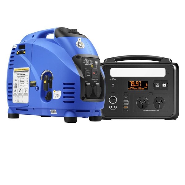 GENTRAX 3.5KW Inverter Generator + 600W VoltX Power Station – Reliable Power for Emergencies