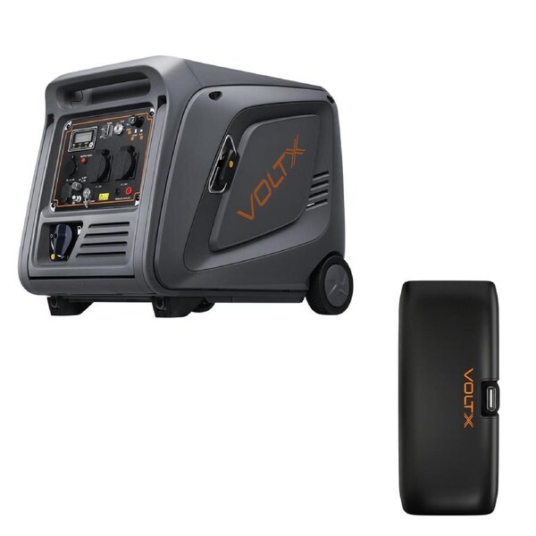 VoltX VX3850 Pro 2-Wire Inverter Generator – 3.85kW Max, Parallel Ready, Wheels & Pull Handle for Easy Mobility