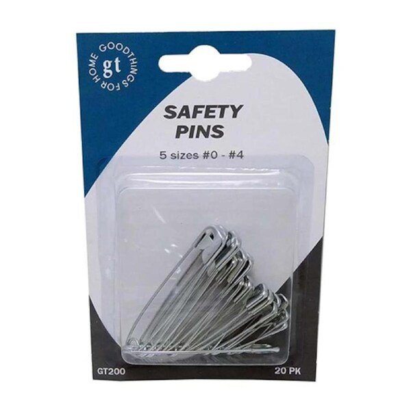 Good Things 5 Assorted Sizes 20 Safety Pins