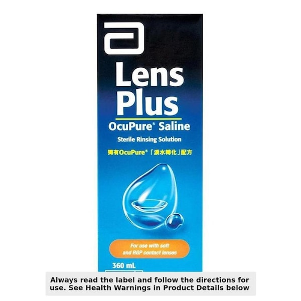 Lens Plus OcuPure Saline Sterile Rinsing Solution 360ml