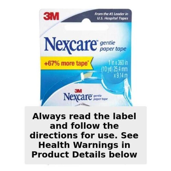 Nexcare Gentle Paper Tape with Dispenser 25.4mm x 9.14m Tape