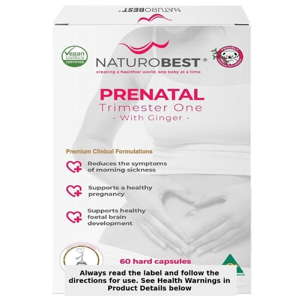 NaturoBest Prenatal Trimester One with Ginger 60 Capsules
