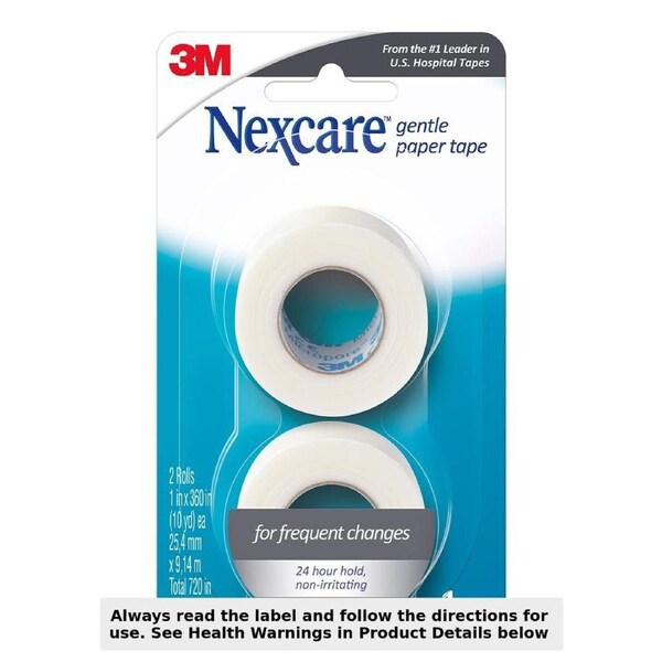 Nexcare Micropore Gentle Paper Tape White 25.4mm x 9.14m 2 Roll