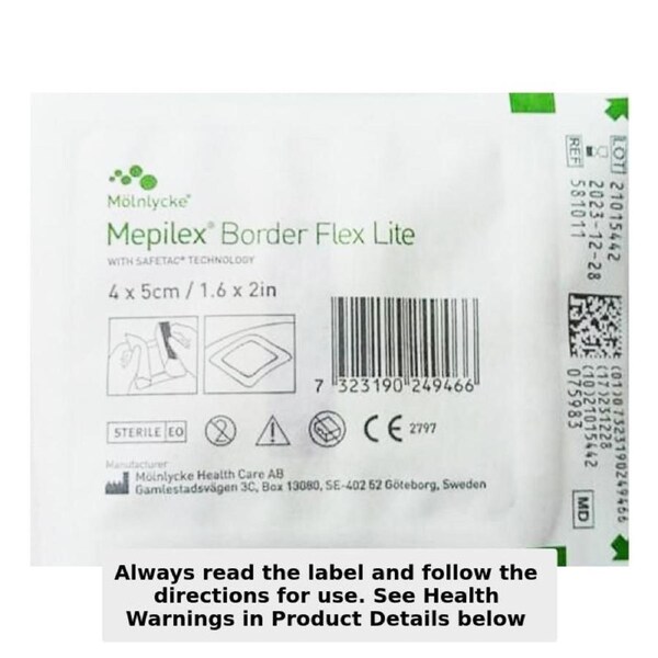 Mepilex Border Flex Lite Wound Dressing 4cm x 5cm Single