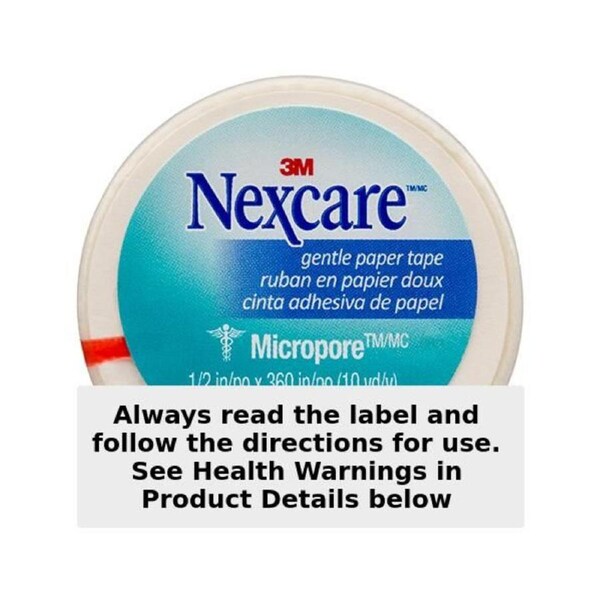 Nexcare Micropore Gentle Paper Tape White 12.5mm x 9.1m 1 Roll