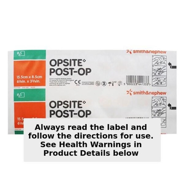 Opsite Post-Op Waterproof Dressing 15.5cm x 8.5cm Single by Smith & Nephew