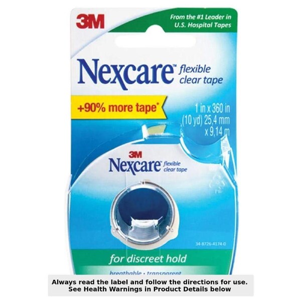 Nexcare Flexible Clear Tape with Dispenser 25.4mm x 9.14m Tape