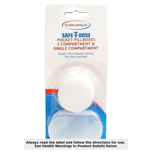 Surgipack Safe-T-Dose Pocket Pill Box Assorted