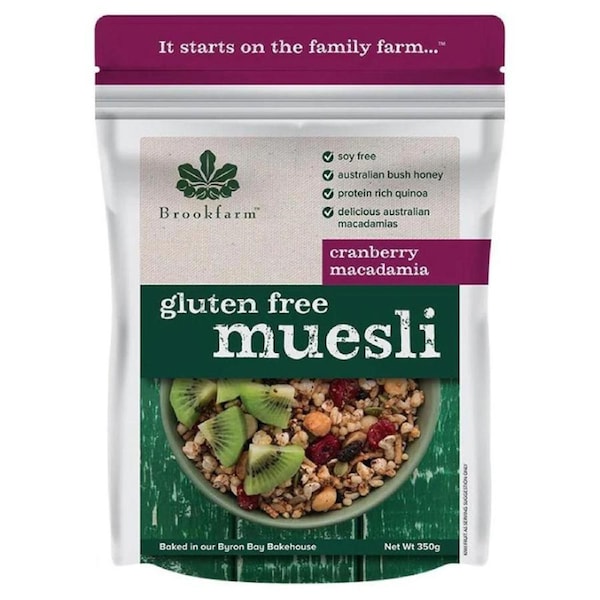Brookfarm Gluten Free Muesli Macadamia Cranberry 350g