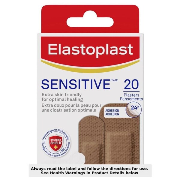 Elastoplast Sensitive Medium Skin Tone Plasters 20 Pack