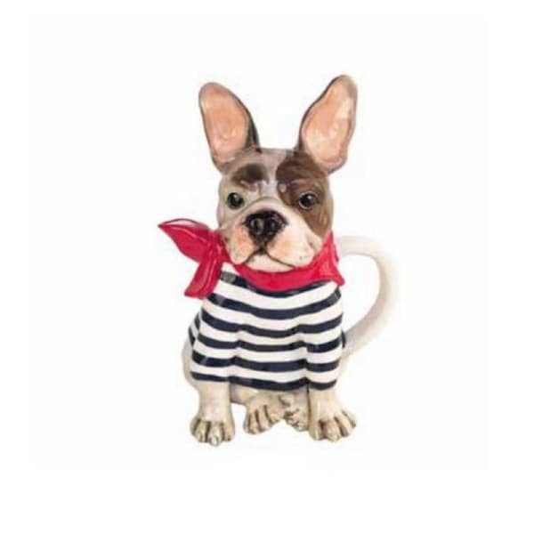 Blue Sky Collectable Kitchen Teapot French Bulldog China Tea Pot