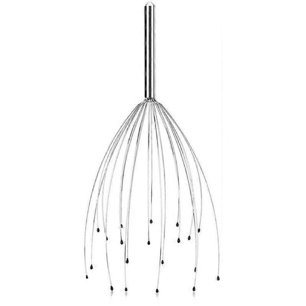 Head Massager, Scalp Massager with 20 Arm Massage Device, Relaxing Scalp Scraper, Hair Stimulation, Stress Reduction, Random Color