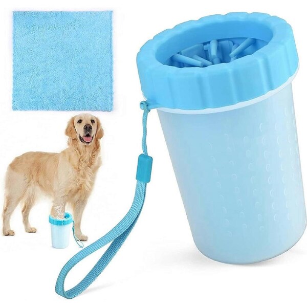 Silicone pet cleaning brush cup, dog paw cleaner, portable pet paw cleaner