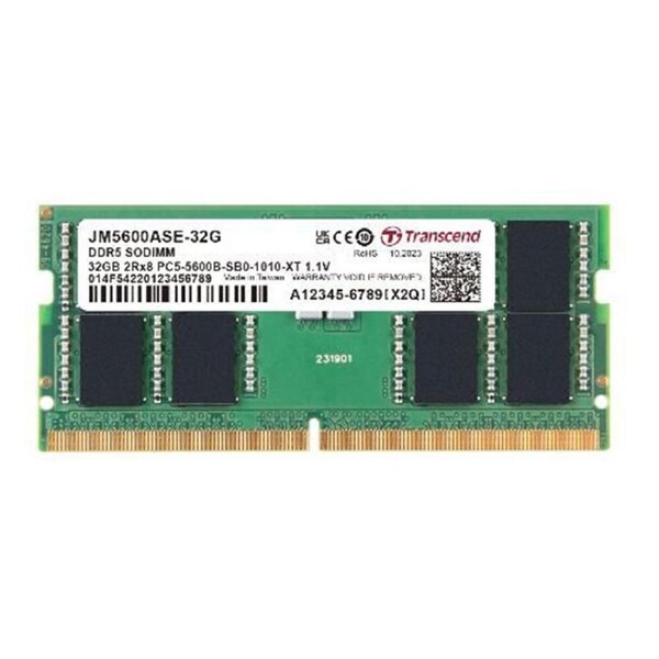 Transcend 32GB (1x32GB) JM5600ASE-32G Unbuffered SO-DIMM CL46 5600MHz DDR5 RAM