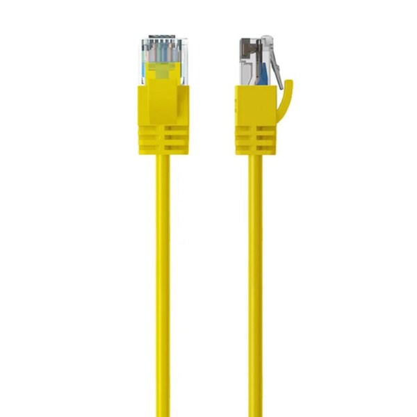 Cruxtec Ultra-Thin CAT6A U/UTP Ethernet Cable - Yellow 0.5m (RF6A-005-YE)
