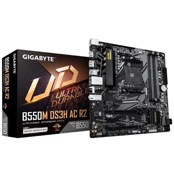 Gigabyte B550M DS3H AC R2 AM4 mATX Motherboard (GA-B550M-DS3H-AC-R2)