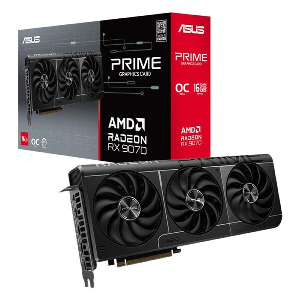 Asus Prime Radeon RX 9070 OC 16G Graphics Card (PRIME-RX9070-O16G)