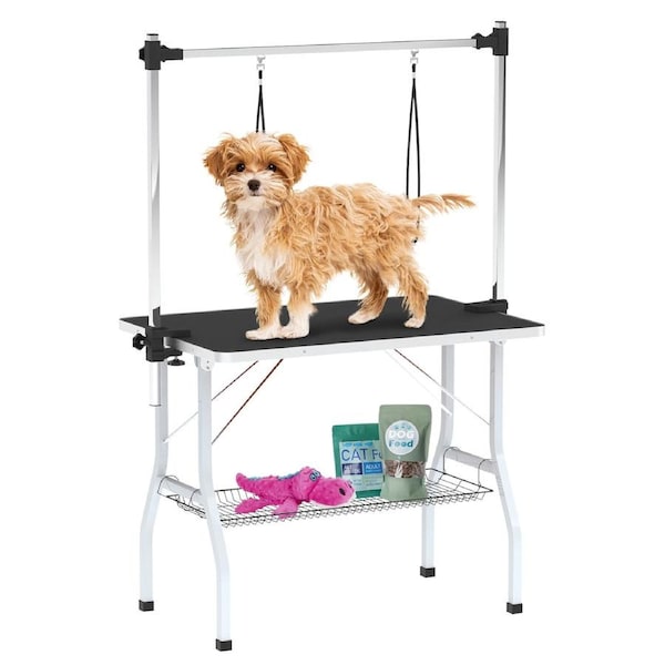Advwin Pet Grooming Salon Table for Dogs Cats with 2 Loops Foldable Waterproof