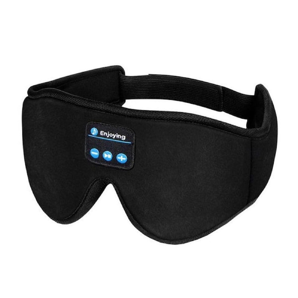 Catzon Sleep Headphones Bluetooth 5.0 3D Eye Mask Hands Free for Travel-Black