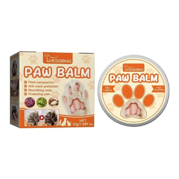 Dogs Cat Paw Balm Cream Pets Natural Lick Safe Dry Skin Cracked Paws Feet Care