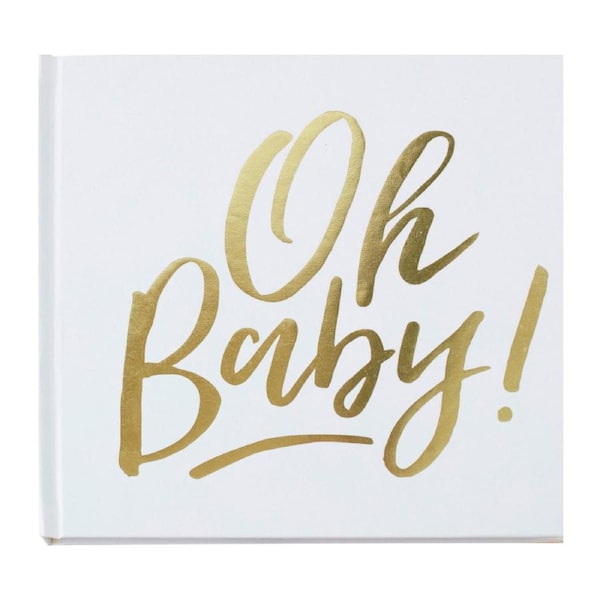 Ginger Ray Gold Foil Oh Baby! Guest Book