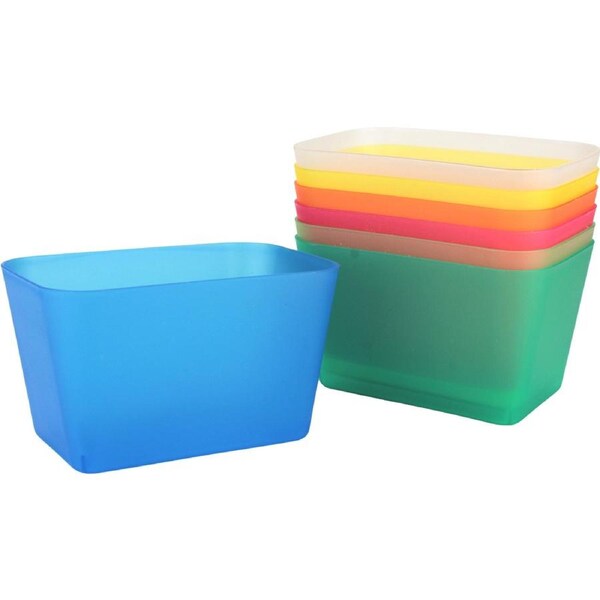 Rainbow Reusable Plastic Containers (Pack of 7)