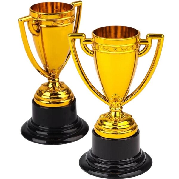 8.5cm Gold Trophies (Pack of 2)