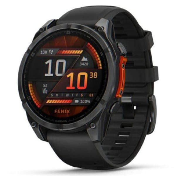 Garmin Fenix 8 47mm AMOLED Slate Grey with Black Silicone Band