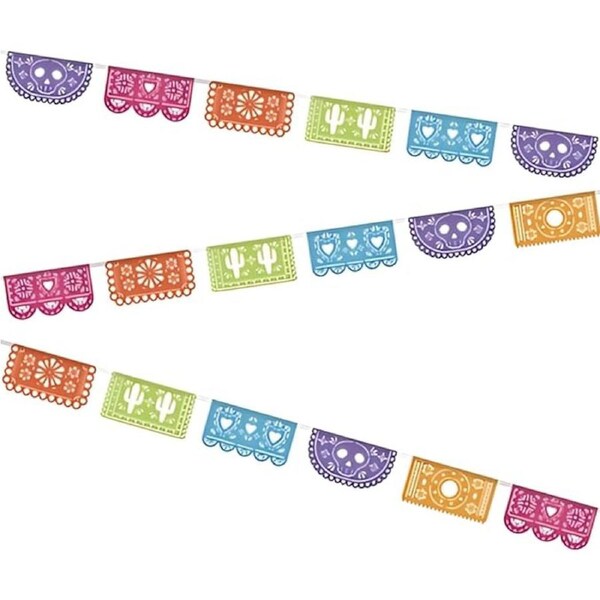 Coloured Picado De Papel Garland Banner 4.57m